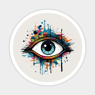 Colorful Abstract Eye Magnet